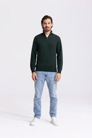 Quarter-zip Green Sweater